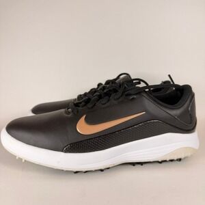 Nike Golf Shoes Women's Black Rose Gold Swoosh Fitsole Athletic Size 8